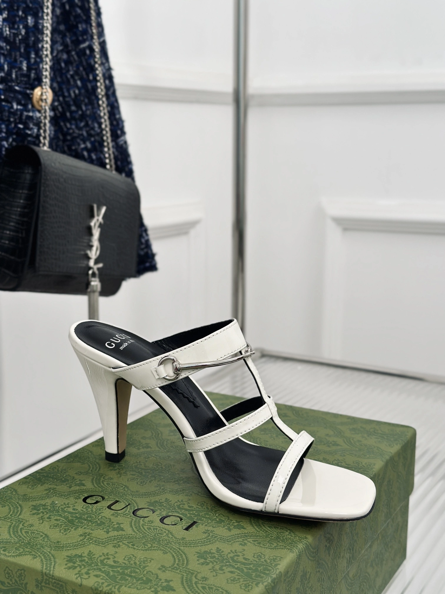 COCO-- 776643 CLG00 9022 Heel height：9.5CM Calfskin sheepskin item:D-X032C1438